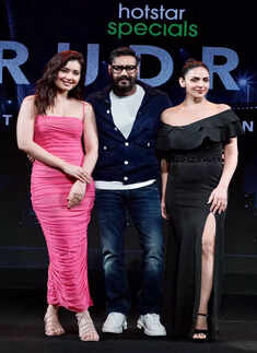 Ajay Devgn and Esha Deol step out in style to attend the press conference of &lsquo;Rudra: The Edge Of Darkness&rsquo;