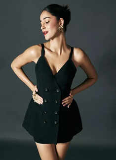 These glamorous pictures of Ananya Panday in a black co-ord formal set will leave you stunned!