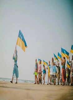 Expats and locals stand in solidarity with Ukraine