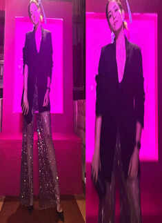 Mira Rajput stuns in blingy attire with sheer netted trousers, glamorous pictures go viral