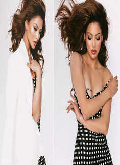 These stylish pictures of Urvashi Rautela in a checkered dress with a plunging neckline will make you swoon!