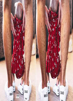 This picture of Priyanka Chopra&rsquo;s little daughter Malti and Nick Jonas in matching sneakers is too cute to miss