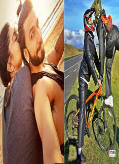 From beach kiss to bike adventure, mushy pictures of Deepika Padukone and Ranveer Singh from actor&rsquo;s birthday celebration