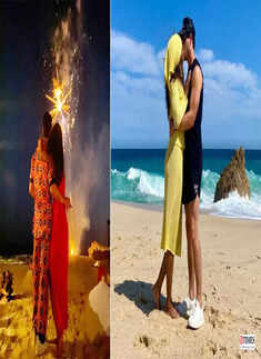 Priyanka Chopra stuns in a red cutout dress at 40th beachside b&rsquo;day party, Nick Jonas calls her 'Jewel of July'