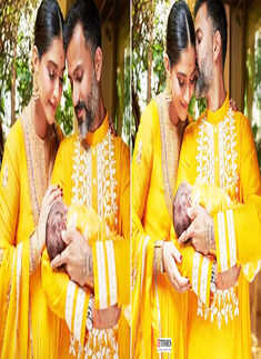 Here's the first family picture of Sonam Kapoor and Anand Ahuja with their little son Vayu Kapoor Ahuja