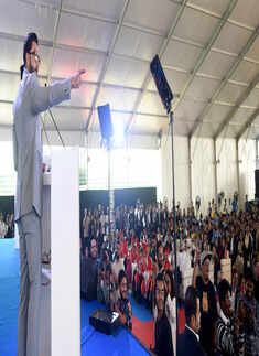 Ranveer Singh attends the convocation ceremony of Bennett University