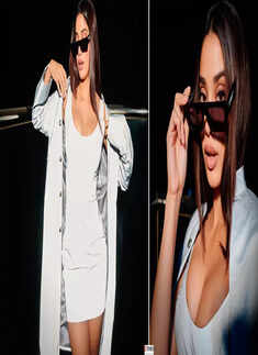 Janhvi Kapoor looks chic in a white bodycon mini dress and matching blazer, see pictures