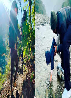 Virat Kohli and Anushka Sharma go trekking in Uttarakhand with their daughter Vamika, pictures go viral