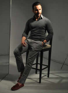 Saif shoots for a footwear brand