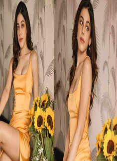 These images of Alaya F in stylish deep-neck satin dress will leave you mesmerised! 