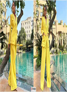 Malaika Arora sets the style bar high in bright yellow power suit, see pictures  