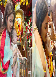 These pictures of Priyanka Chopra seeking blessing at Siddhivinayak temple with daughter Malti Marie are simply adorable!