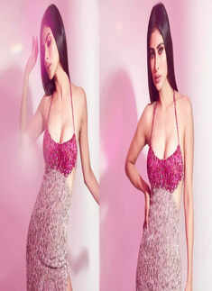 These images of Mouni Roy in sequined backless gown will leave you stunned!