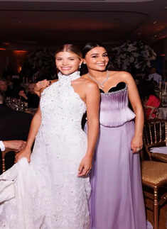 Tania Shroff attends Sofia Richie&rsquo;s wedding in a lilac custom-made corset gown