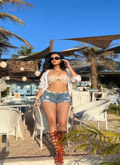 Sonal Chauhan is a summer dream in stunning bandeau top and denim shorts