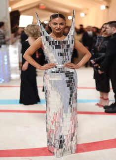 Met Gala 2023: Natasha Poonawalla goes for the edgy look in a silver Schiaparelli gown