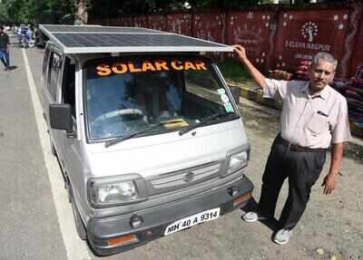 In a first, man converts Maruti van into solar-driven vehicle | Nagpur News - Times of India