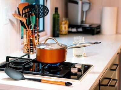two gas stove burner