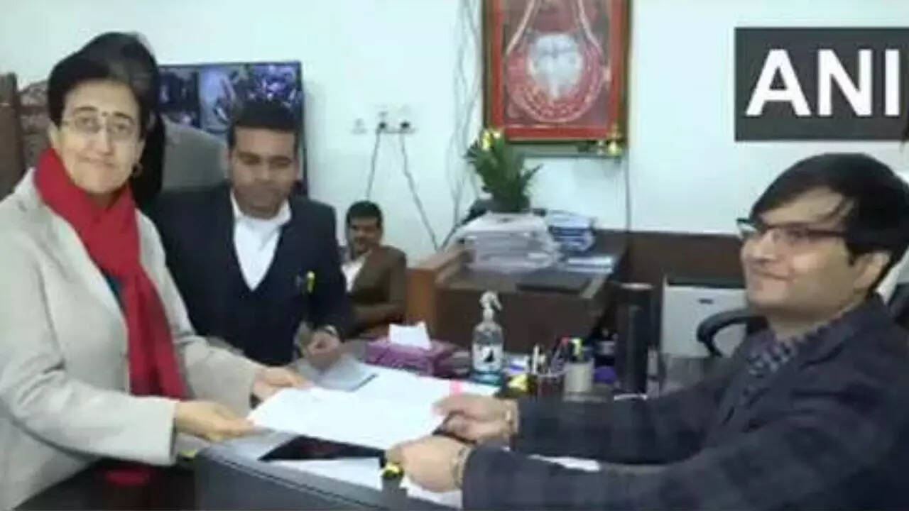 Delhi CM Atishi Submits Nomination Papers for Delhi Assembly Elections