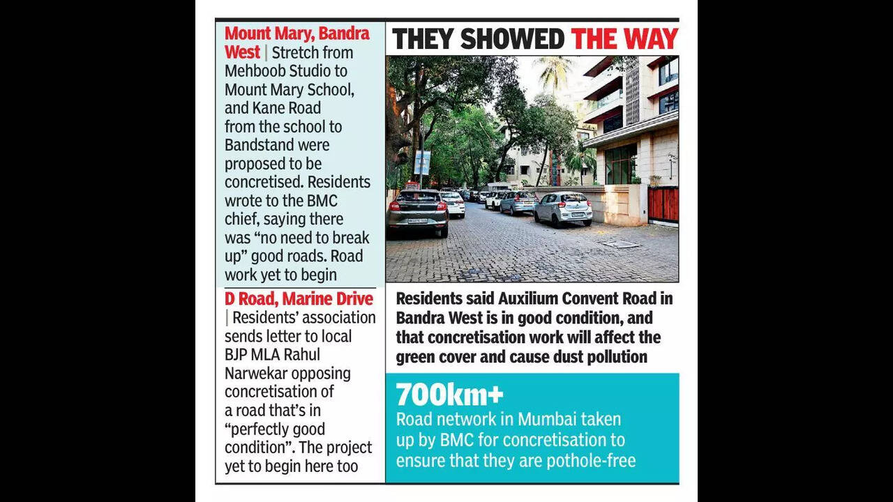 Now, Pali Hill locals band against rd concreting plan | Mumbai News - The  Times of India