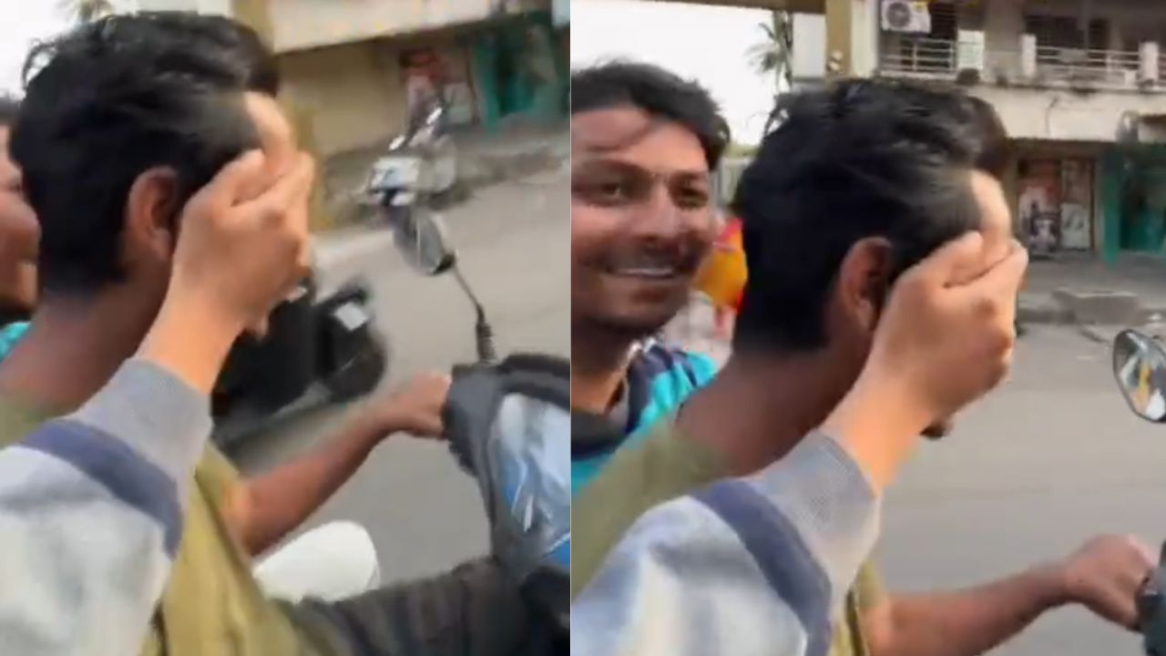 Man rides scooter blindfolded on Maharashtra's Dombivli bridge, 3 held
