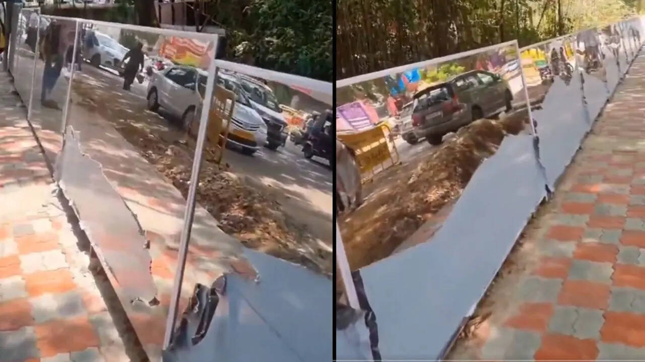Mysuru City Corporation installs mirror-like steel sheets to curb public  urination, sees 90% drop | Mysuru News - The Times of India