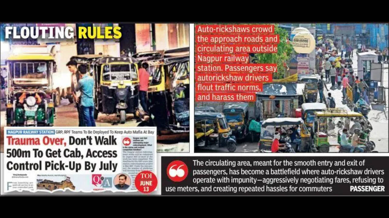 GRP & RPF Missing, Auto Mafia Rules. Anarchy Continues At Nagpur Rly Stn