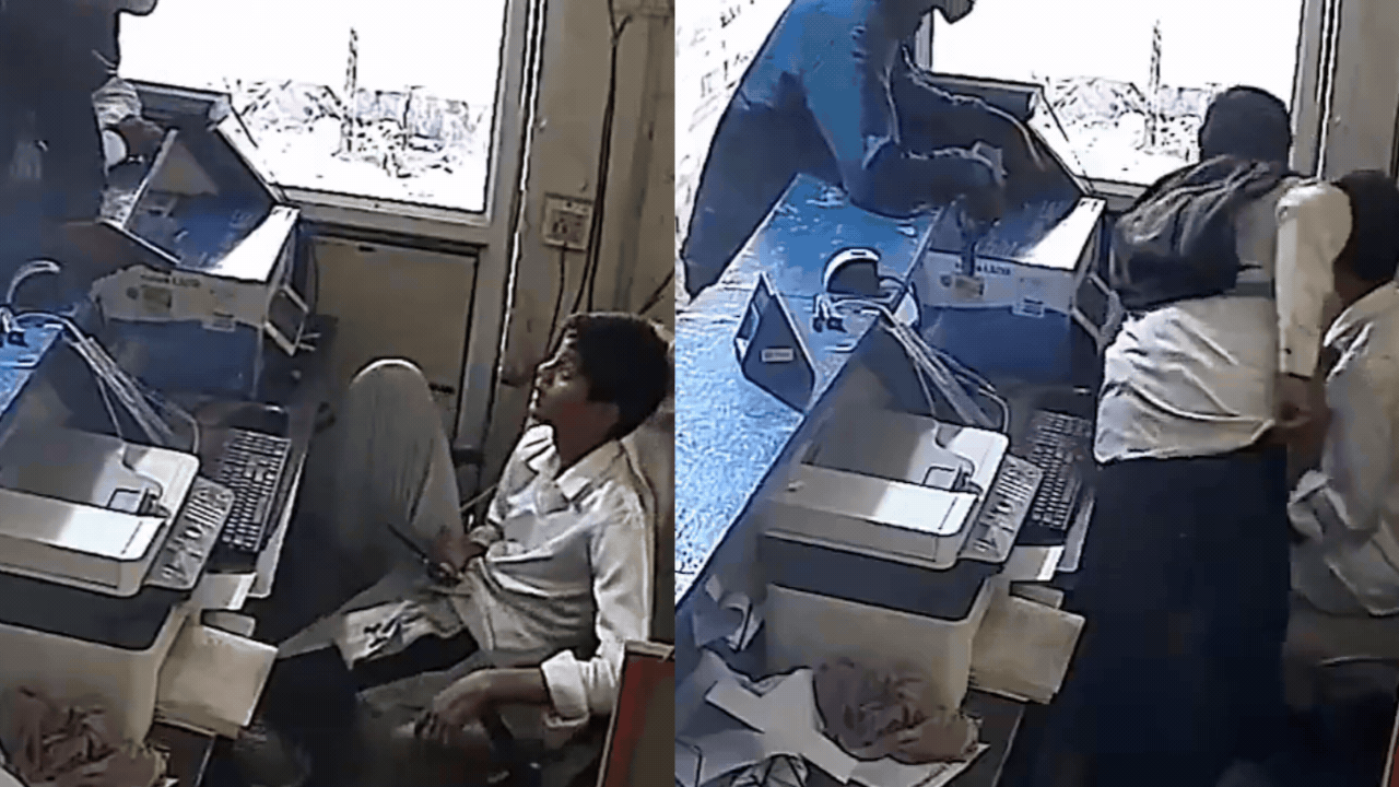 ‘Don’t make noise’: Masked men storm Noida cyber cafe worker at gunpoint, flee with Rs 80,000; watch