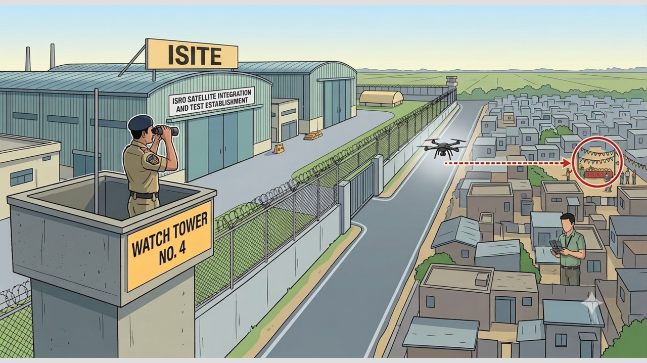 Drone spotted near Isro satellite centre campus triggers security alert