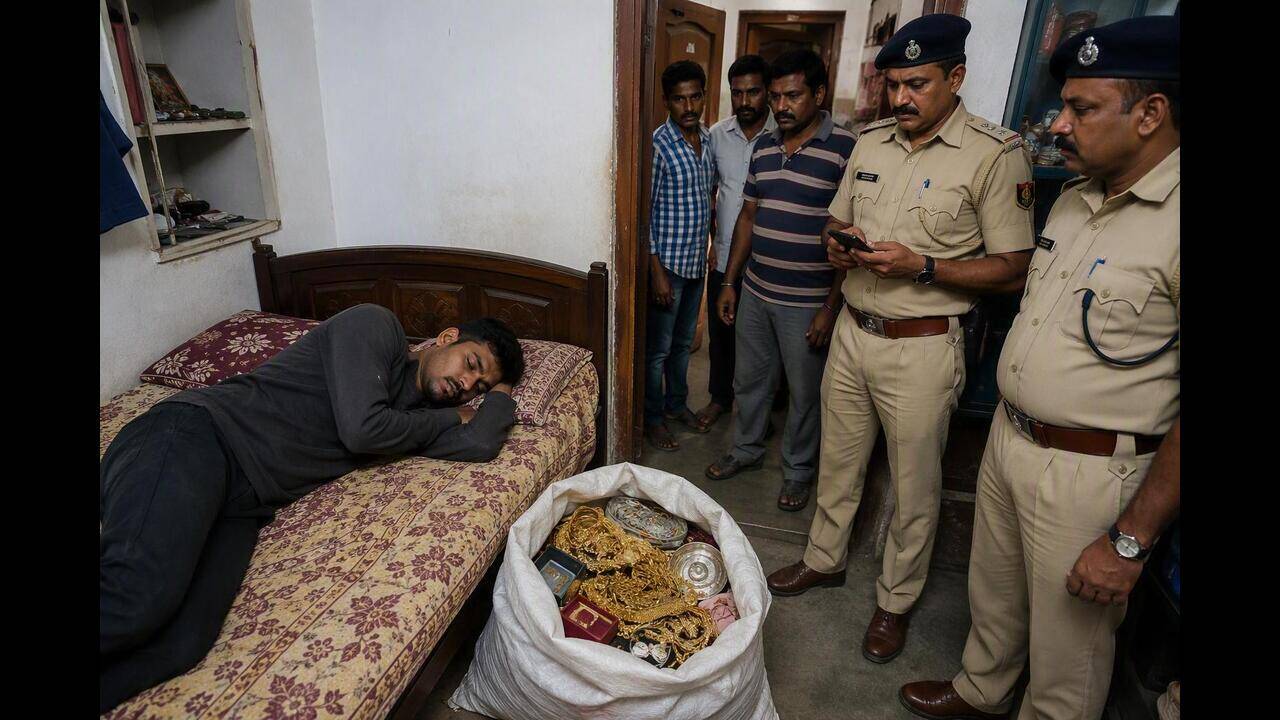 Nawada thief falls asleep before escaping with booty