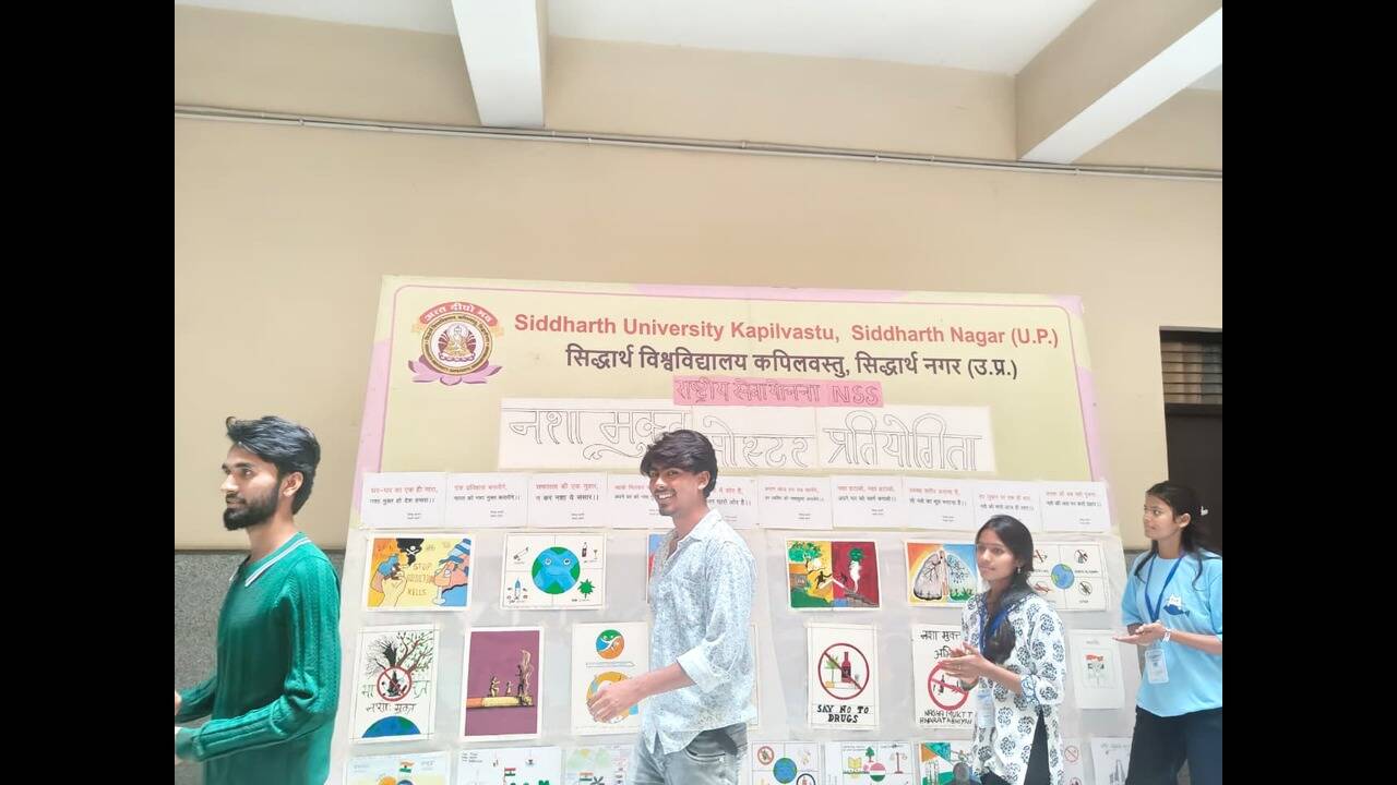 Students at Siddharth University take anti-drug pledge