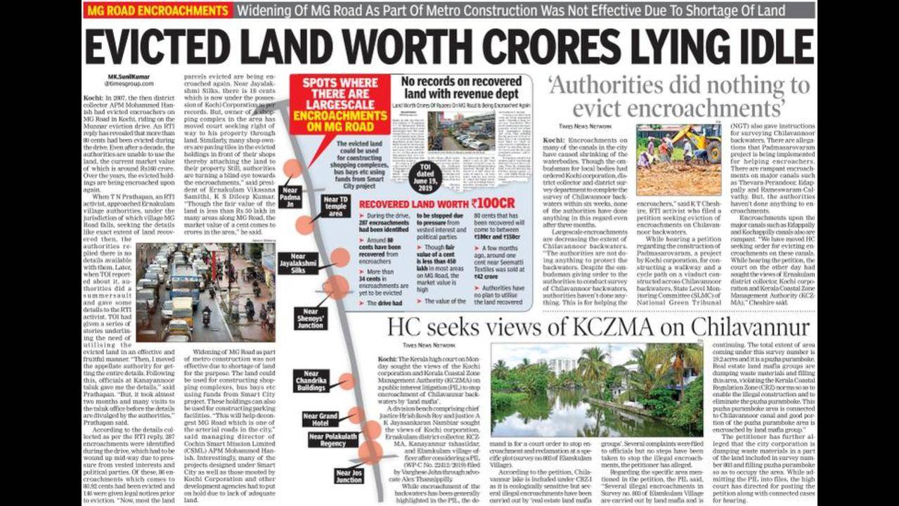 Evicted land worth crores lying idle Kochi News Times of India