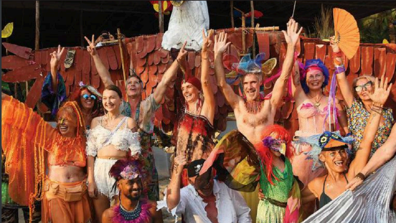 PKB 82564 : people in fancy dress celebrating goan carnival festival ; goa  ; india Stock Photo - Alamy