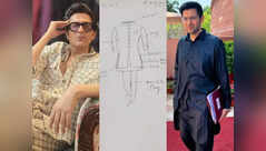 Sketch of Raghav Chadha's engagement outfit