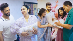 Rahul, Disha arrive home with their baby girl