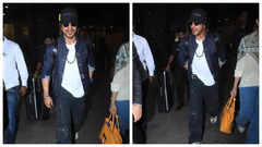 SRK makes a stylish appearance at the airport