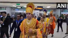 Passengers dress as Lord Ram, Hanuman