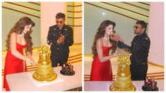 Urvashi cuts 24-carat gold cake on her 30th b'day