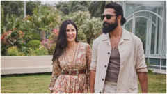 Vicky and Katrina radiate love in beige outfits
