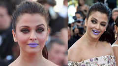 All about Aishwarya's viral purple lipstick look