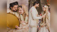 Hania Aamir-Zaviyar Nauman's stylish wedding shoot pics