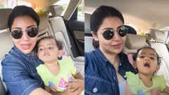 Debina gets emotional as her younger daughter goes to school