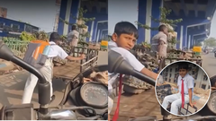Young boy in school uniform helps father pull his cart in scorching heat: 4 things privileged kids should learn from him