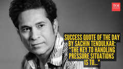 Success quote of the day by Sachin Tendulkar: &ldquo;The key to handling pressure situations is to..."