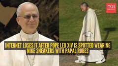 Pope Leo XIV swaps papal shoes for Nike sneakers