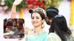 Trisha gets mobbed while leaving Vijay's oath ceremony - Video