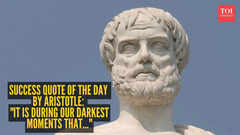 Success quote of the day by Aristotle: "It is during our darkest moments that..."
