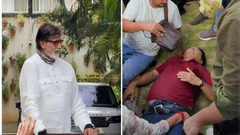 Big B&rsquo;s Sunday darshan outside Jalsa turns chaotic after fan faints