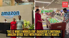 &lsquo;This is what I worked for': Daughter&rsquo;s emotional Amazon office visit with parents melts hearts