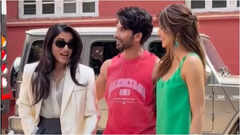 Shahid mimics Rashmika's step-back moment at Cocktail 2 event